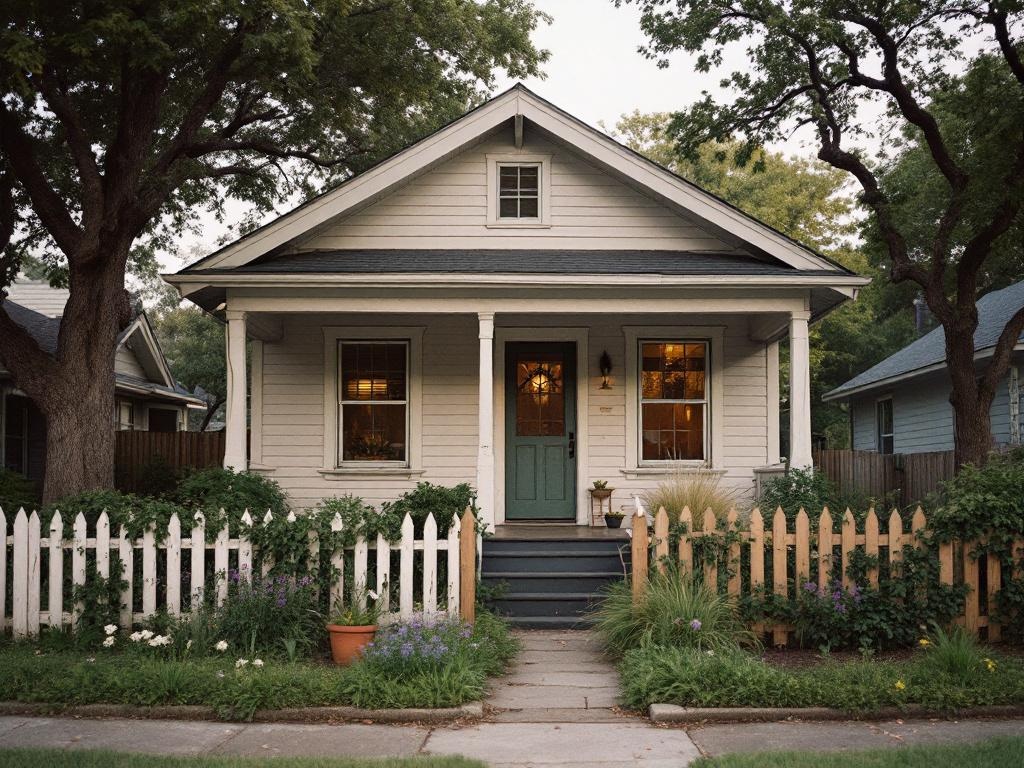 Landscape Design + Build in Hyde Park, Austin | Greenline - Greenline Outdoor Living Hyde Park 1920s bungalow with deep front porch and native cottage garden