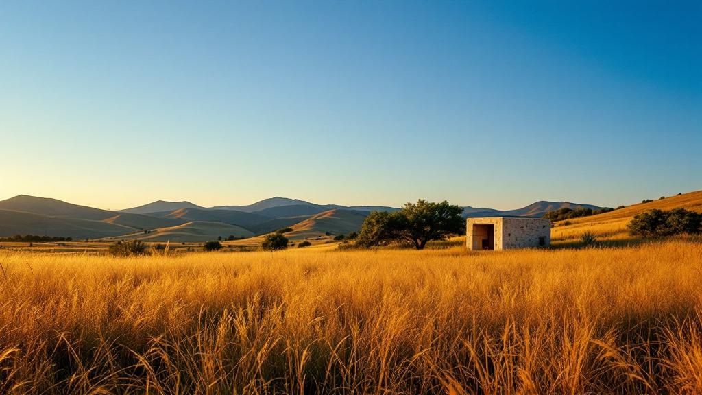 Dripping Springs ranch property with native meadow and limestone outbuildings